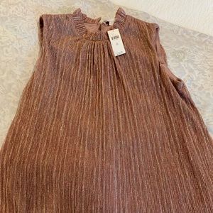 Anthropologie Shimmery Tank Blouse sz XS